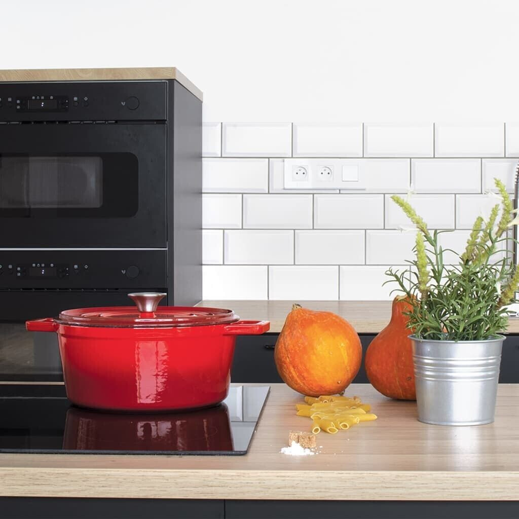 LIVOO Enamel Round Roaster 24 cm red (MEP128R)