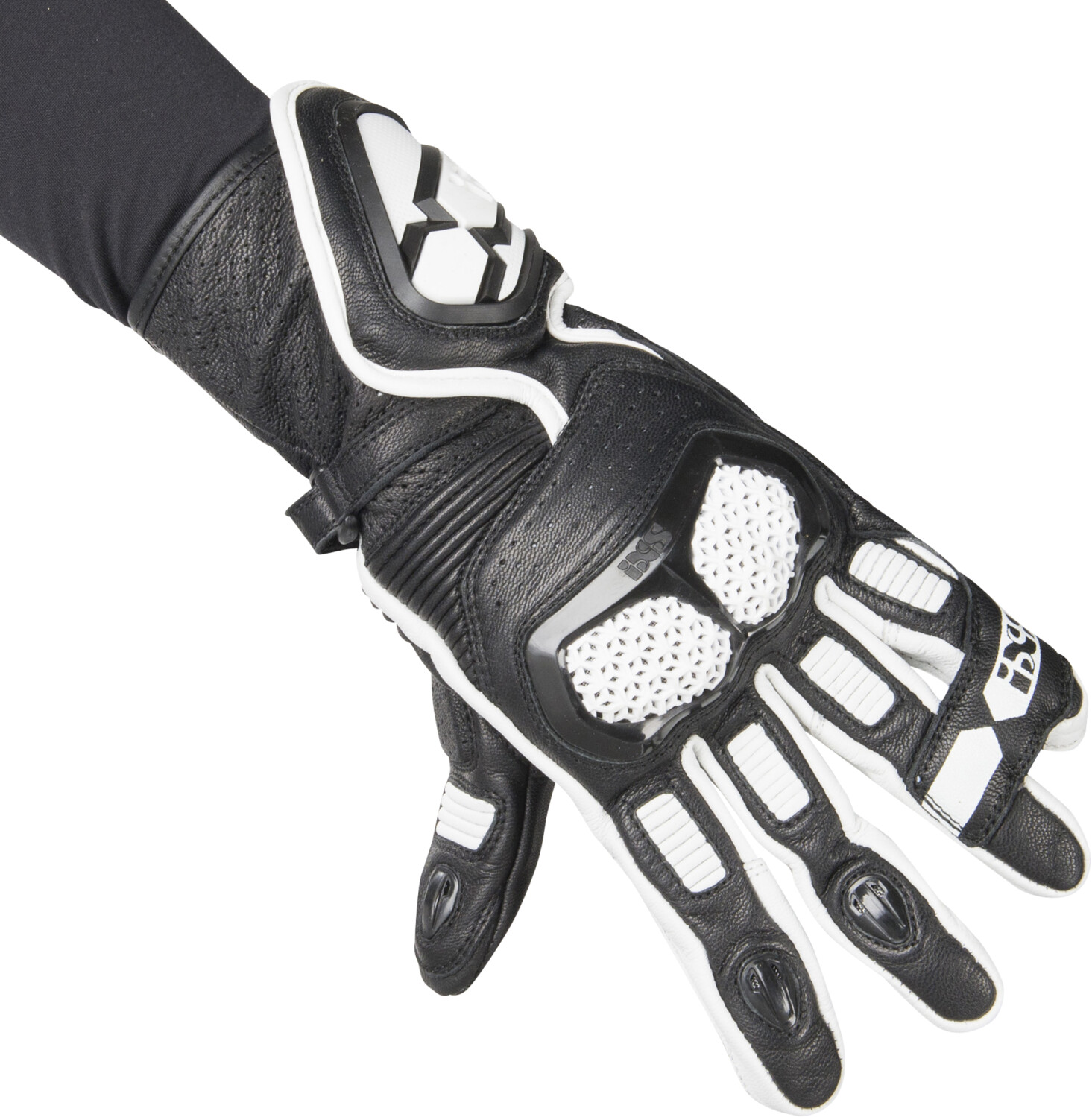 Photos - Motorcycle Gloves IXS RS-200 2.0 LD black/white 