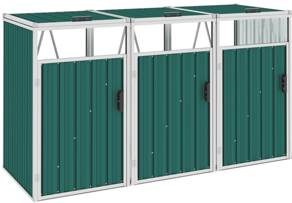 vidaXL Steel Bin Storage Box 3 x 240L (4628)