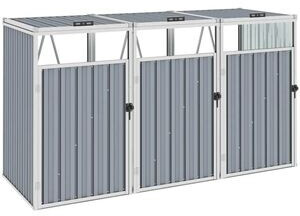 vidaXL Steel Bin Storage Box 3 x 240L (46282)