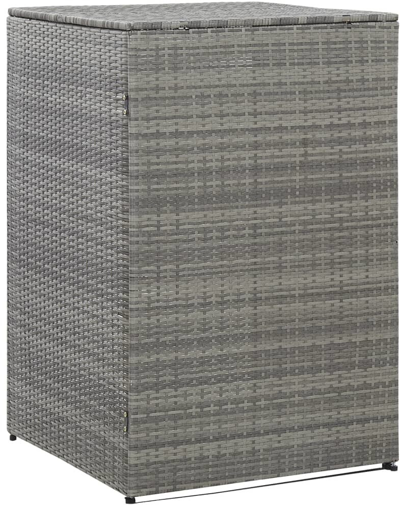vidaXL Trashcan Box 76x78x120cm Poly Rattan (4672)