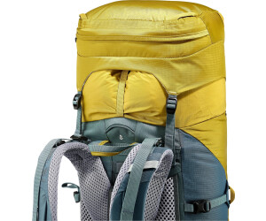 Turmeric-Teal Deuter Aircontact Lite 50+10 Backpack for Hiking and Mountaineering 