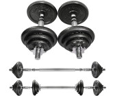 Anysun Dumbbells Weight Set 2 in 1 10KG-25KG Pair Barbell Set Adjustable Lifting Training With Connecting Rod 