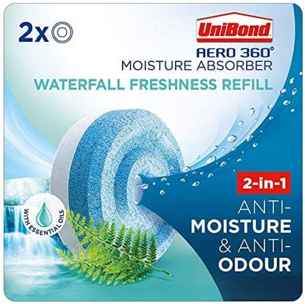 Unibond Aero 360° Moisture Absorber Waterfall Freshness 2 Pack