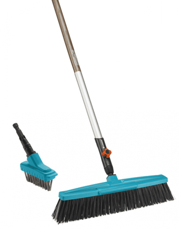 Gardena Complete range of street brooms + joint brush M turquoise, with handle