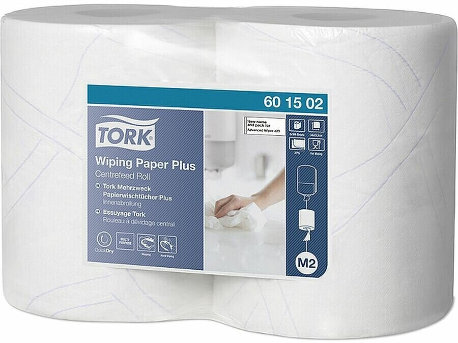 Tork Wiper TAD + T 2-ply high white 24x34cm 2x370 pieces