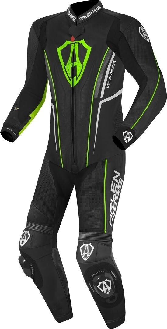 Photos - Motorcycle Clothing Arlen Ness Losail 1pc. black/green 
