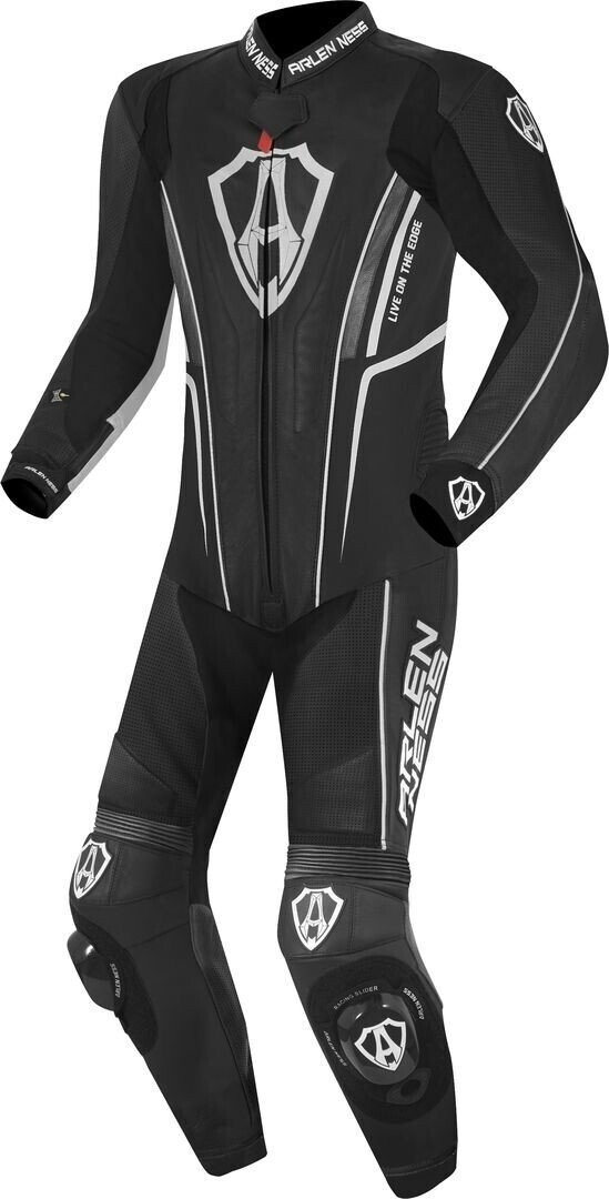 Photos - Motorcycle Clothing Arlen Ness Losail 1pc. black/white 