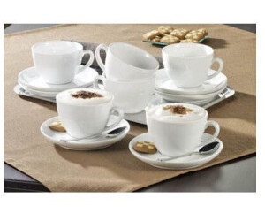 6 Tassen Untertassen Cappuccinotassen Porzellan Cappucino Kaffeetassen Teetasse 