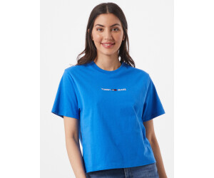 Buy Tommy Hilfiger Logo Embroidery Cropped Fit T-Shirt (DW0DW10057) gulf  coast blue from £18.00 (Today) – Best Deals on idealo.co.uk