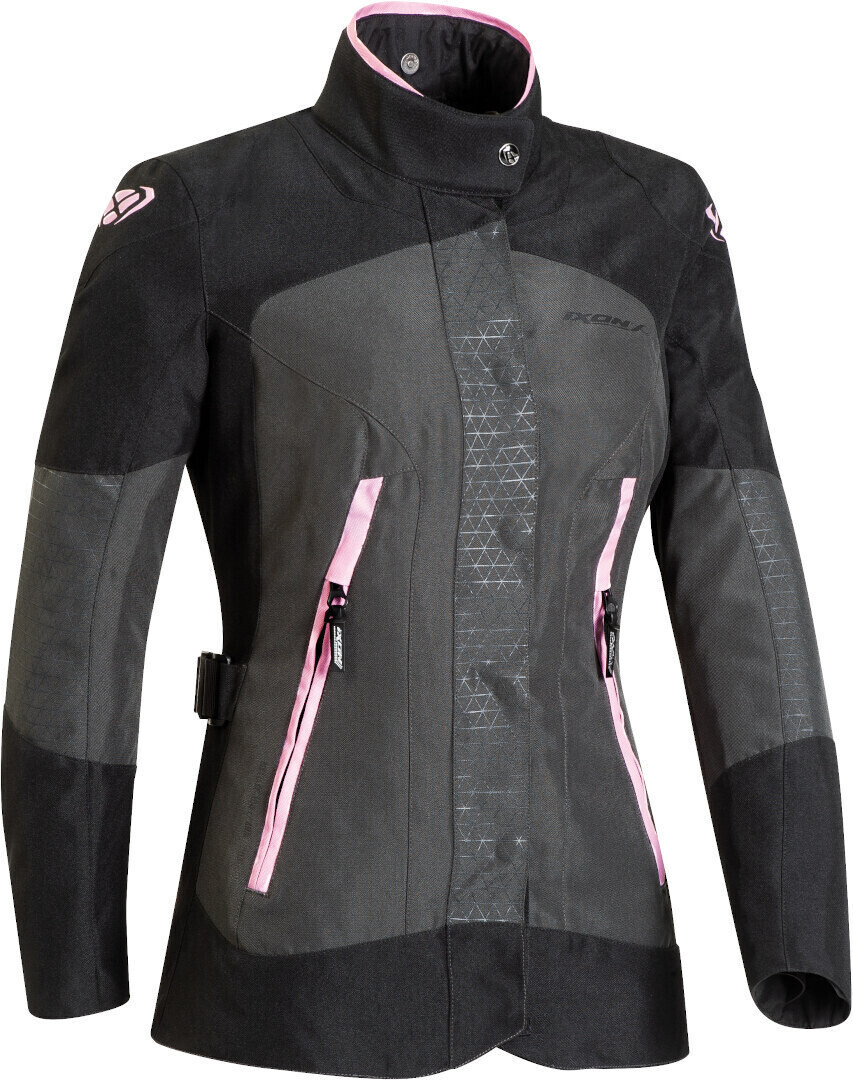 IXON Blouson Bloom Lady gris foncé/noir/rose