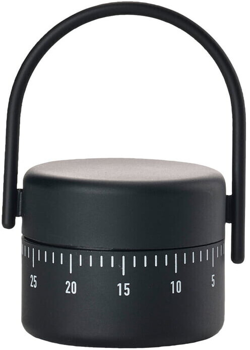 Zone Denmark Singles short-term alarm clock with handle, black