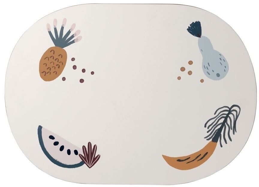 Ferm Living Children's placemat beige, oval, MDF 46x33x0 cm Fruiticana