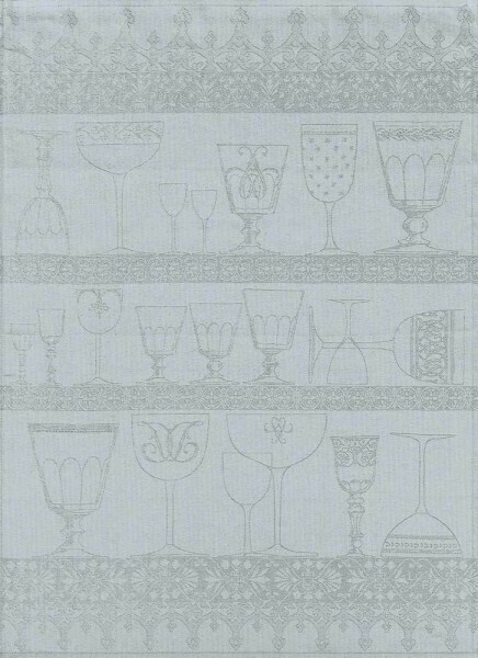 Le Jacquard Francais Glass cloth Cristal Brume Mint 60x80 linen