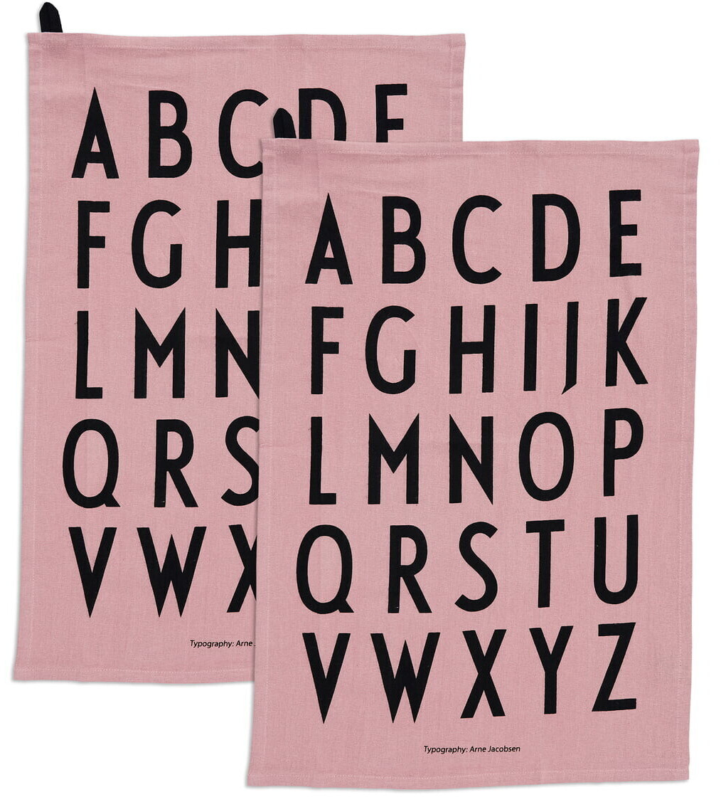 Design Letters Classic tea towel, lavender (set of 2)