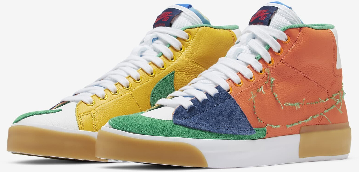 nike blazer green orange