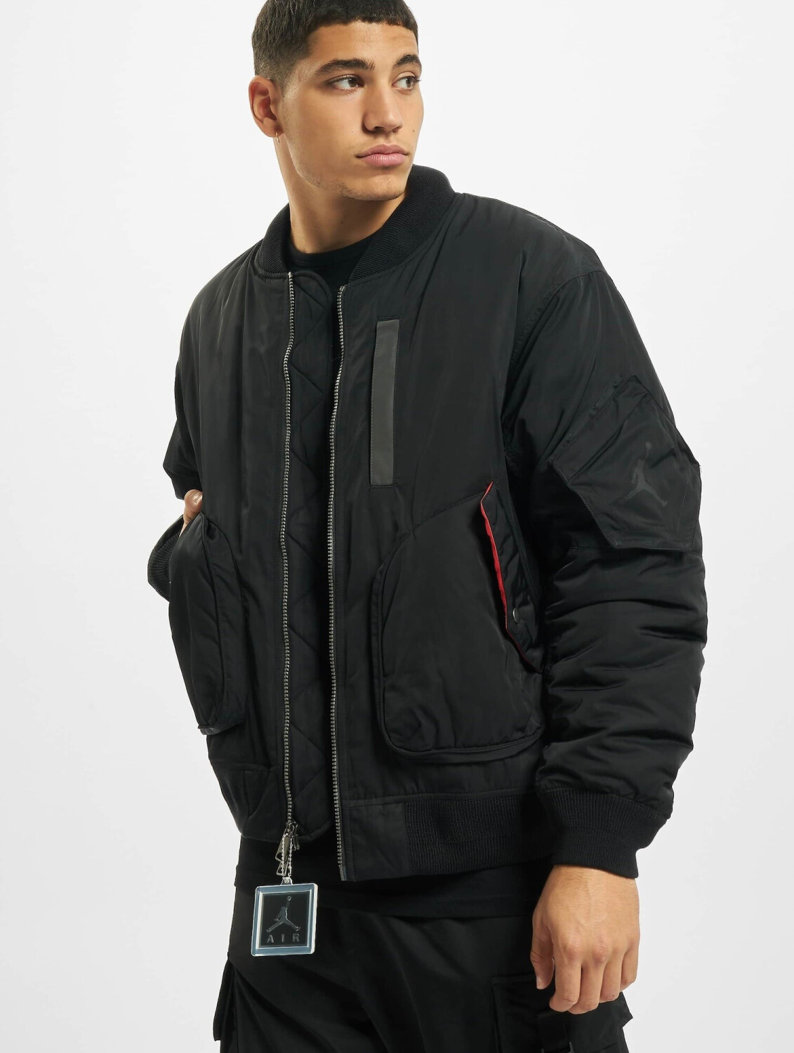 nike jordan ma 1 bomber jacket in black