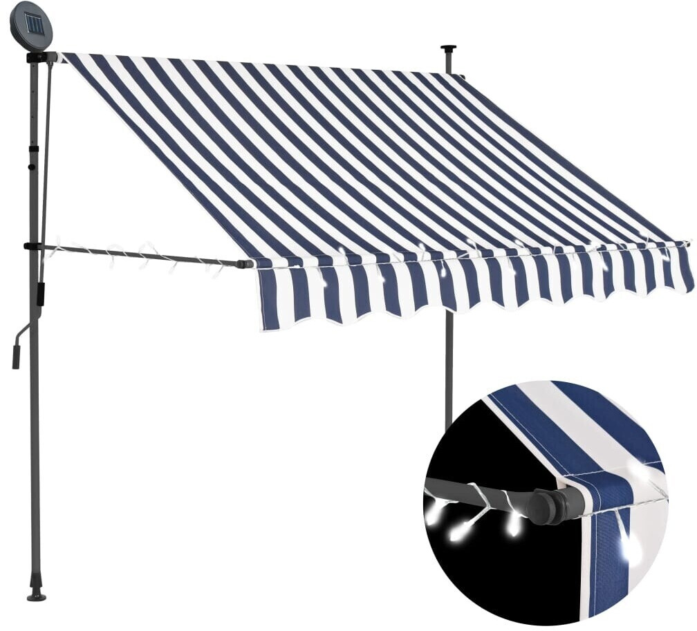 vidaXL Retractable Awning LED 150 cm