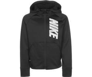 nike therma full zip hoodie black