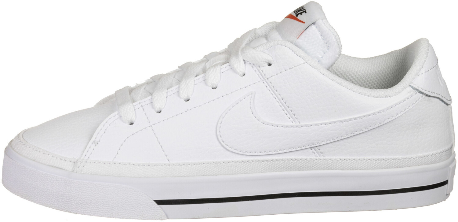 white nike court legacy sneakers womens