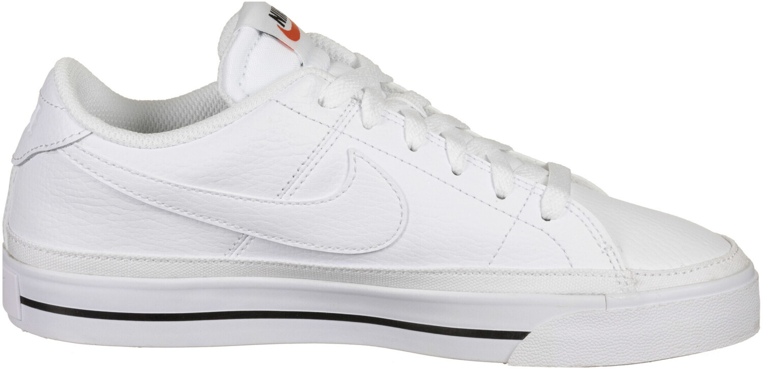 white nike court legacy sneakers womens