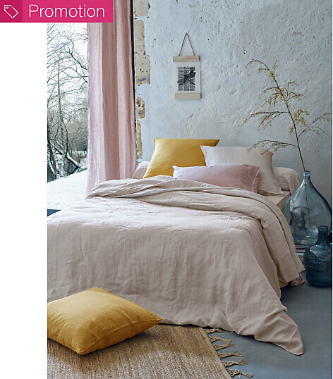 Labelissim Housse de couette Salomé 140 x 200 cm naturel
