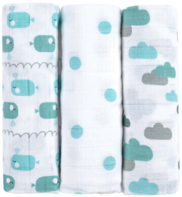 emma & noah Muslin Nappy 3er Set