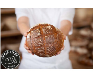 Garkoerbchen für Brot und Teig Gärkörbchen 25cm– Gärkorb Brot mit Leineneinsätze und Teigschaber und Messer Round, 25 x 25 x 10cm 