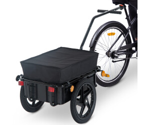 Aosom double wheel internal frame enclosed bicycle cargo trailer top