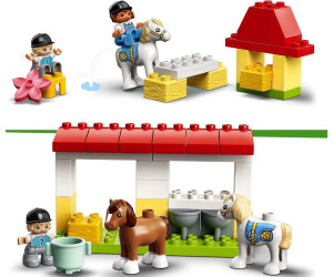 LEGO DUPLO BAUERNHOF PONYHOF PFERDESTALL GATTER PONY  GELB-WEISS 10929 10943 