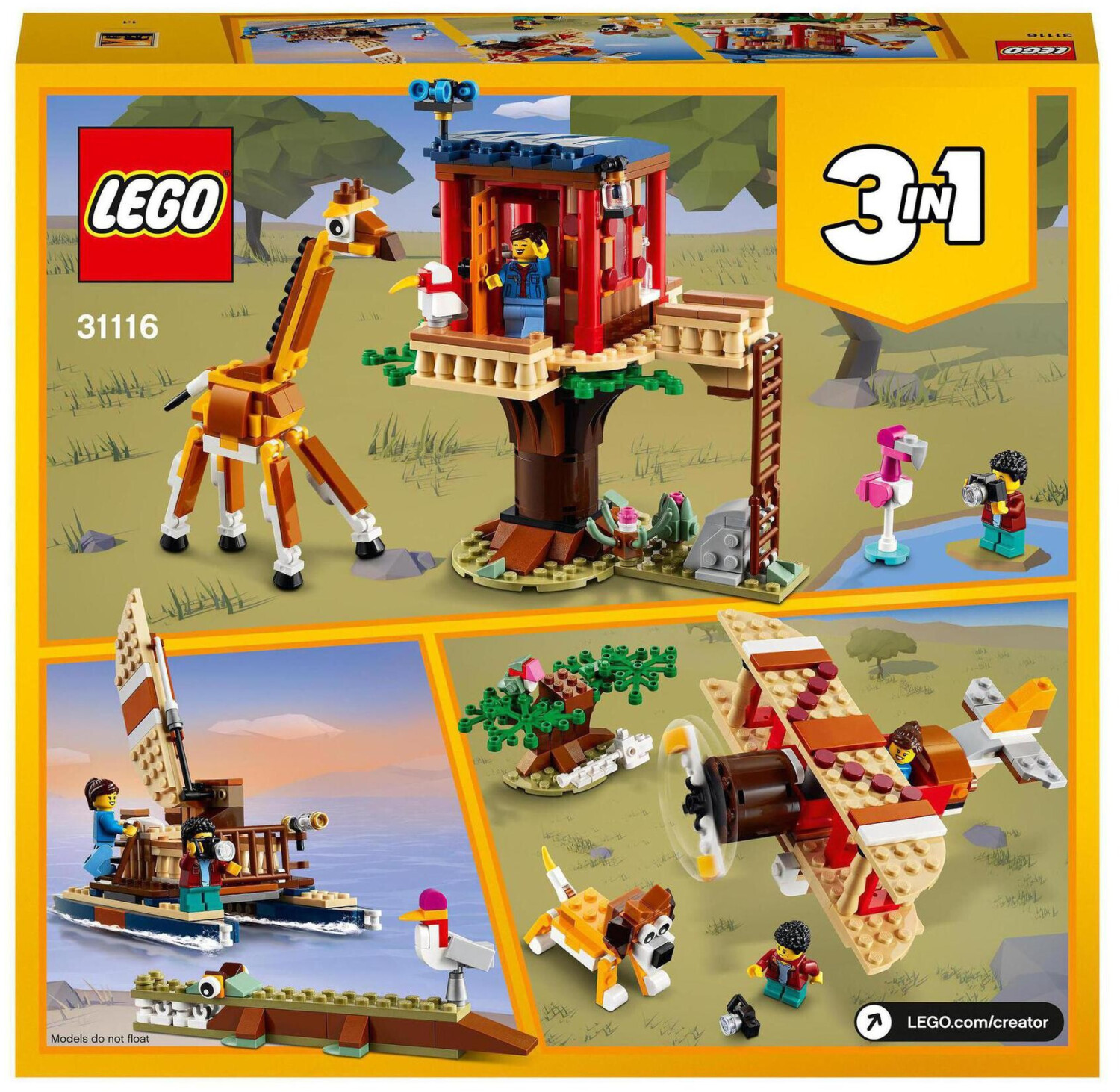 LEGO Creator La cabane dans l arbre du safari 31116 au meilleur prix sur idealo