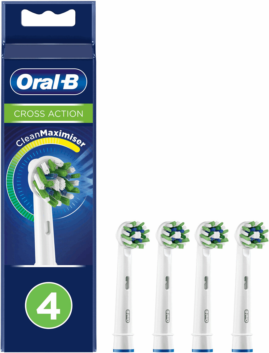 Oral-B Cross Action CleanMaximiser Replacement Toothbrush (4 pcs)