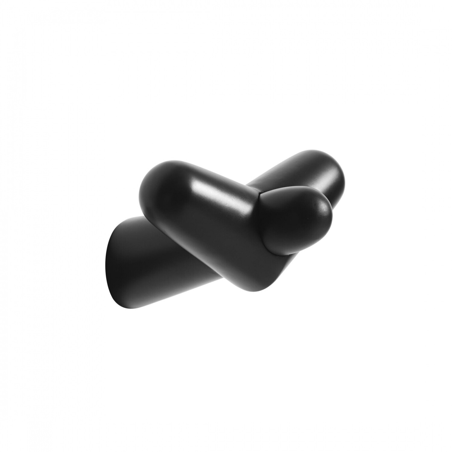 Woud Tail Wing coat hook, small, black