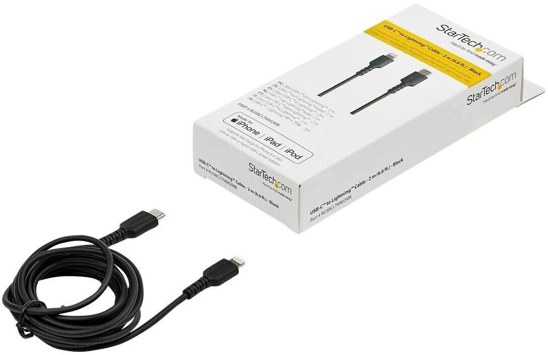 StarTech 2m USB C to Lightning Cable (RUSBCLTMM2MB)