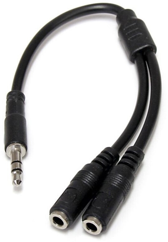 3.5mm Audio Splitter Cable – Male To 2x Female Y Splitter, 20-30 Cm, Silver, 3K