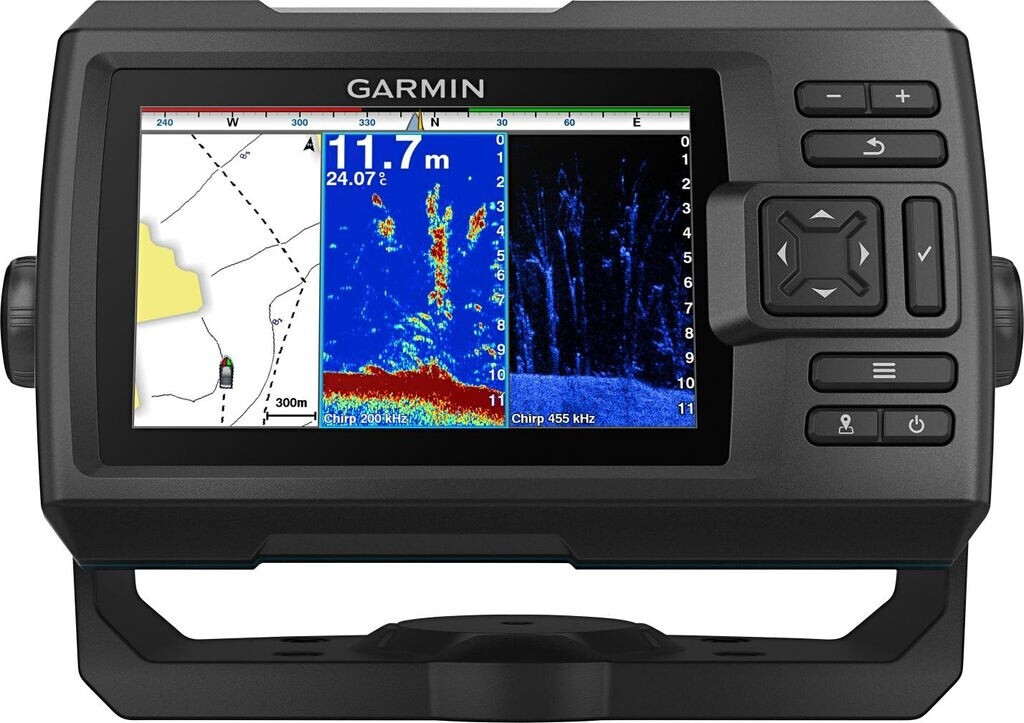 Garmin STRIKER Vivid 5cv 5 GPS fishfinder with CHIRP and CHIRP ClearVü scanning sonar at