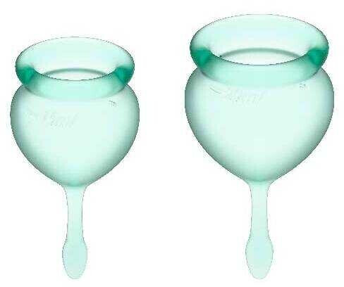 Satisfyer Feel Good Menstrual Cup (15 + 20 ml) light green