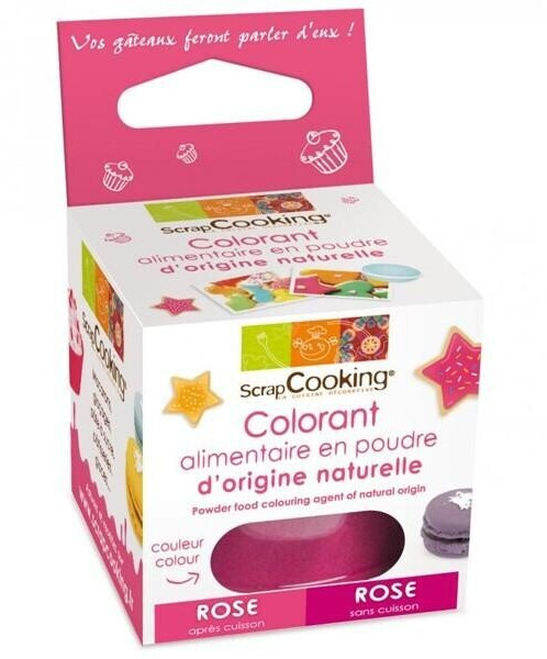 ScrapCooking Colorant alimentaire en poudre rose (10 g)