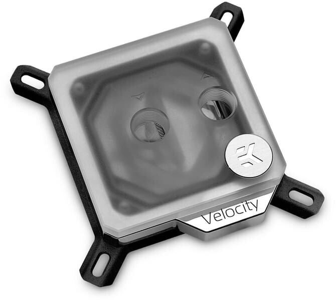 EK Water Blocks EK-Quantum Velocity D-RGB - Nickel + Frosted Plexi transparent