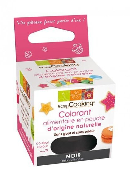ScrapCooking Colorant alimentaire en poudre noir (3 g)