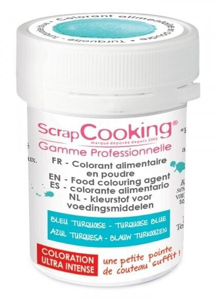 ScrapCooking Colorant alimentaire en poudre bleu turquoise (5 g)