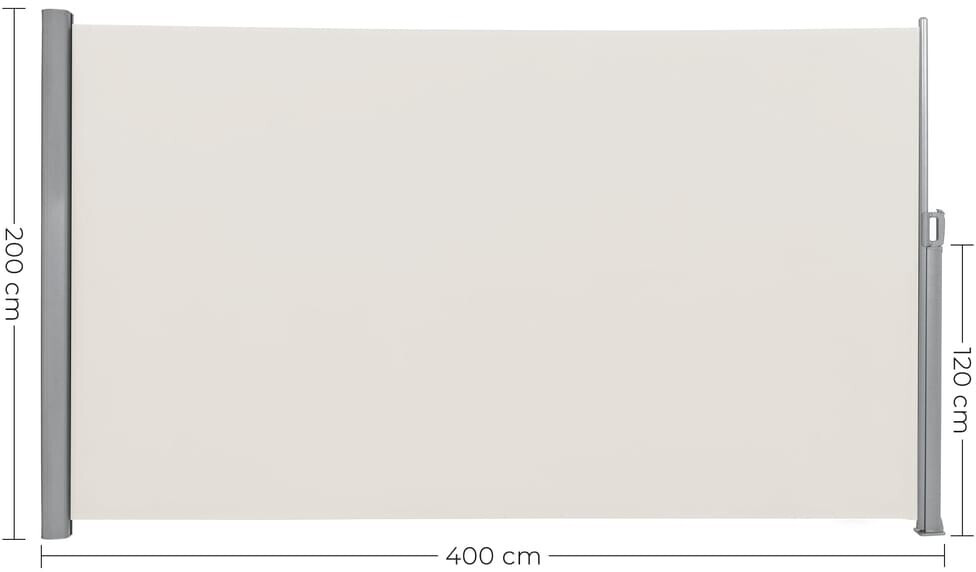 Songmics Seitenmarkise 200 x 400 cm beige GSA204E01 ab 129,99