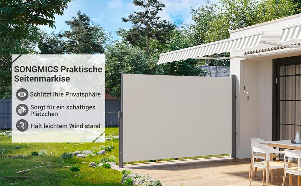 Songmics Seitenmarkise 200 x 400 cm beige GSA204E01 ab 129,99