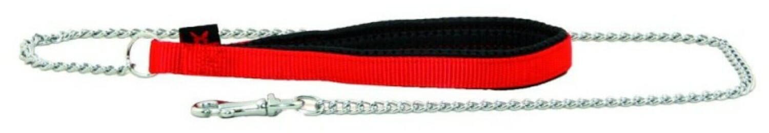 Martin Sellier Sellerie Nylon - Laisse chaîne fine rouge