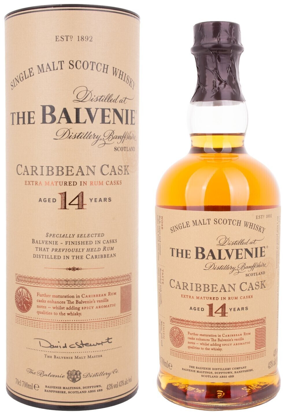 The Balvenie Caribbean Cask 14 Jahre 43% ab 57,99 € (Februar 2024 Preise) |  Preisvergleich bei