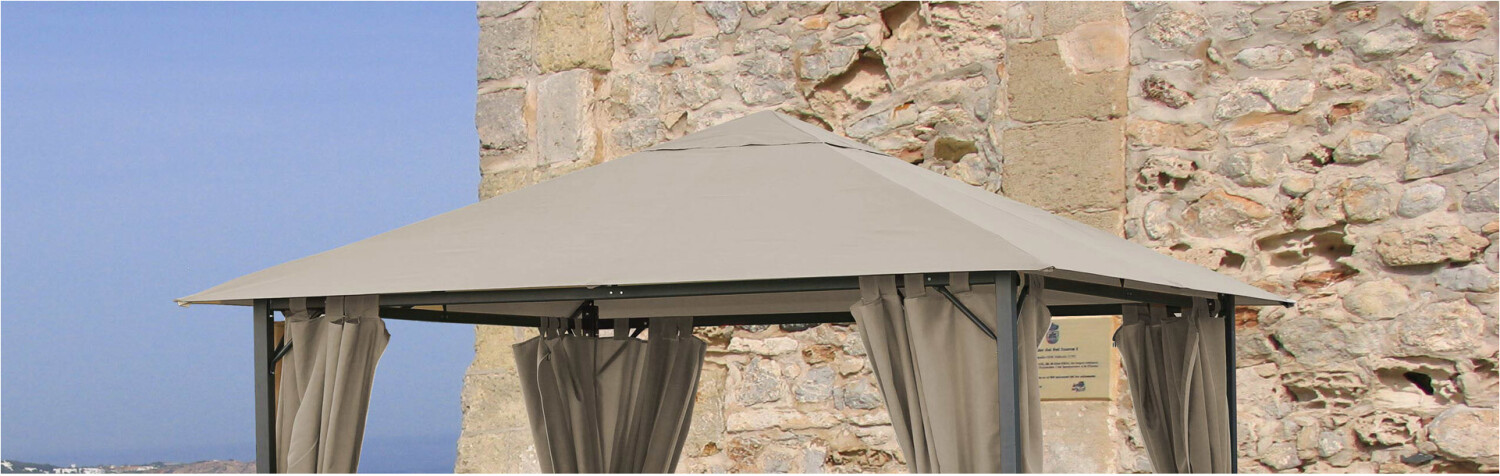 QUICK STAR Pavilion Tent Roof Nizza 300 x 300 cm Taupe