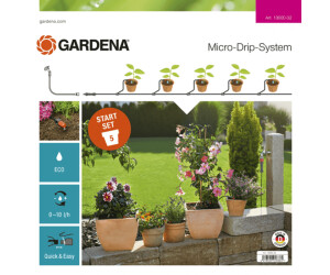Gardena 13000-51 Micro-Drip-System Starterset Bewässerung 5 Pflanztöpfe 