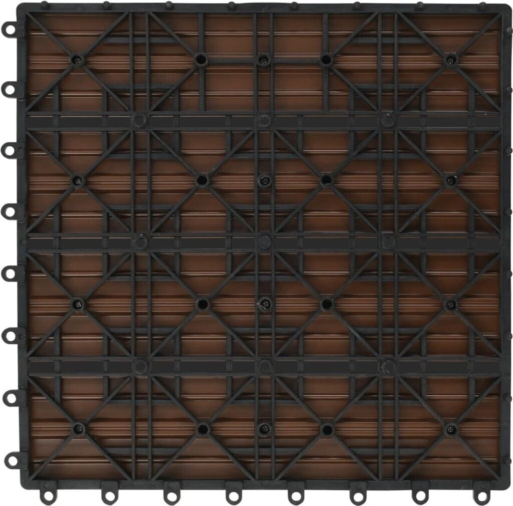 vidaXL Outdoor Tiles in WPC 30 x 30 cm brown