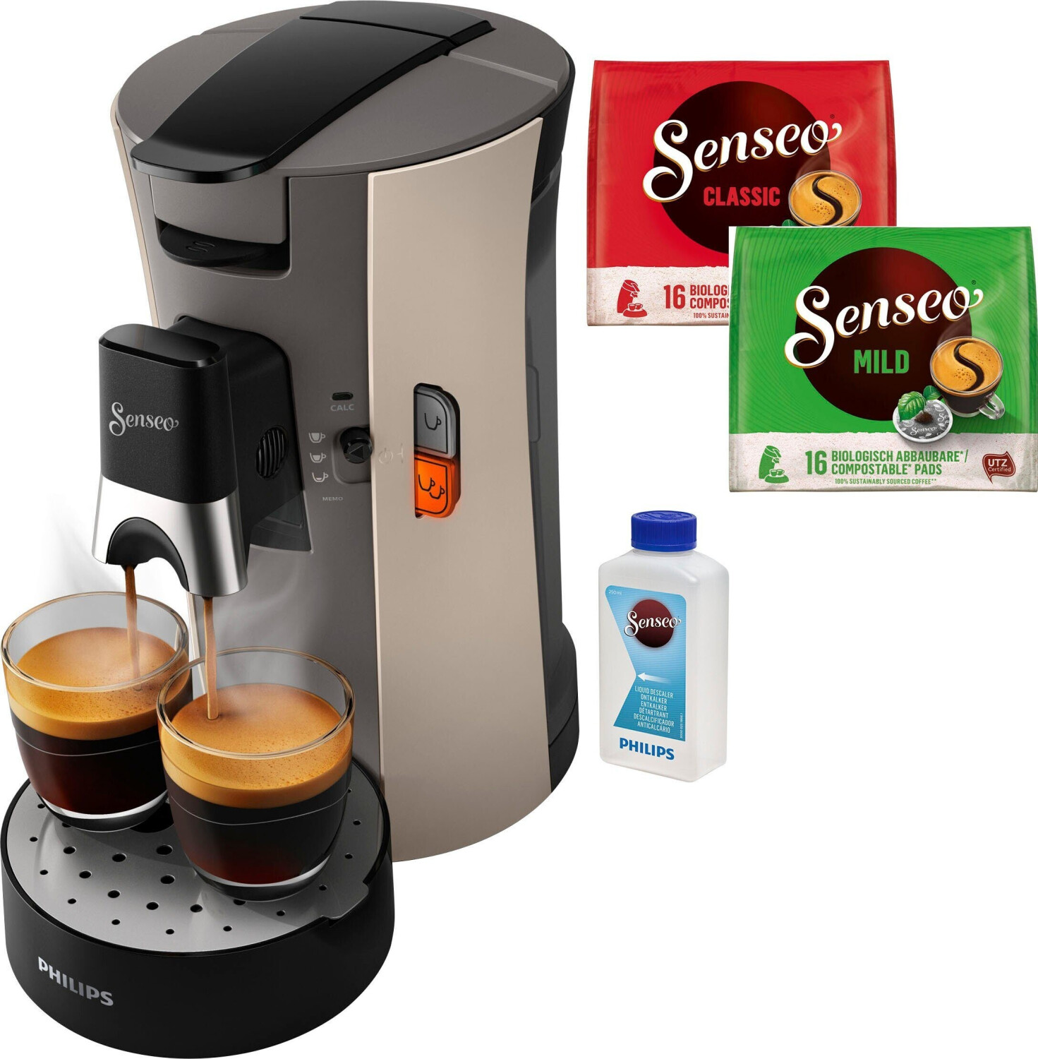 Machine à café à dosette Philips Senseo Select CSA240/21, noir sur