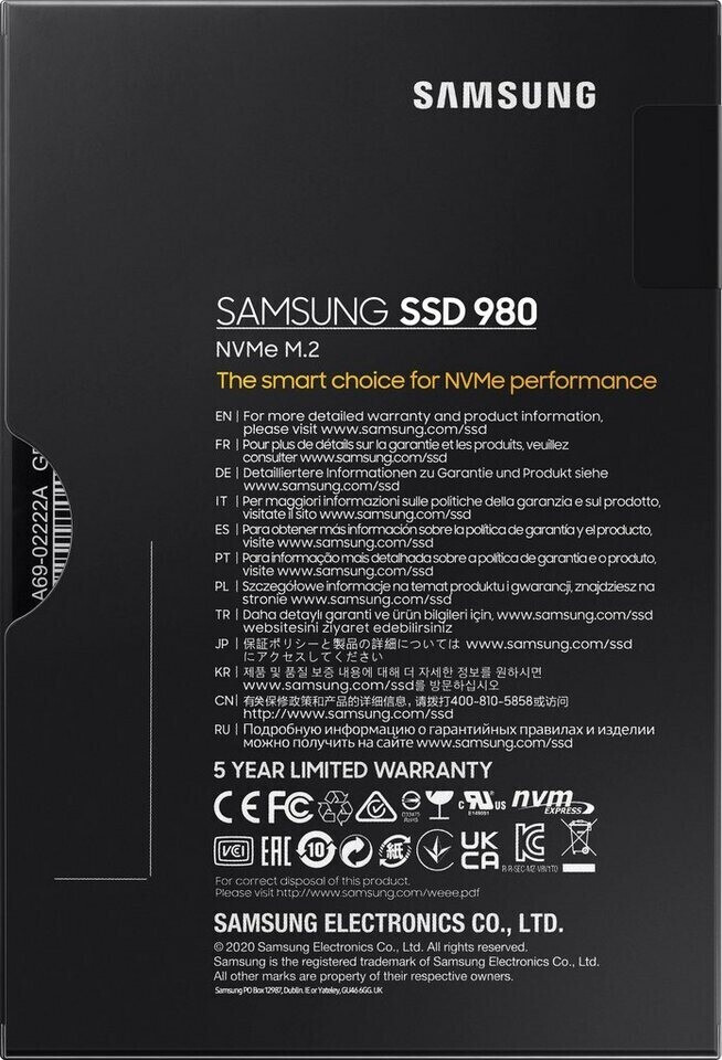 Samsung SSD 980 500GB M.2 ab 49,99 € (Februar 2024 Preise) | Preisvergleich  bei | SSD-Festplatten